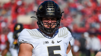 Purdue DE George Karlaftis Runs Freakishly Fast 40 While Shirtless In Sub-Freezing Temps At Pro Day