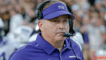 Gary Patterson Goes Viral For Throwing ‘Hook Em’ In Brain-Breaking Recruiting Photo At Texas