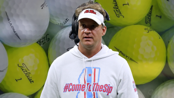 Lane Kiffin Trolls Tennessee And Morgan Wallen, Throws Golf Ball ‘First Pitch’ At Ole Miss Baseball Game