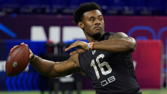 Alternate Angle Of Malik Willis Watching Himself Throw A Laser At NFL Combine Is Cold As Ice