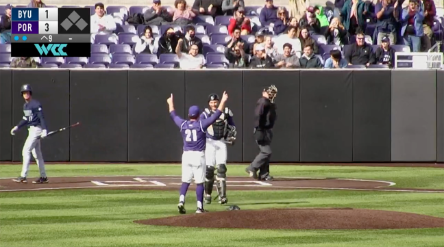 College Pitcher Goes Viral For Savage Backflip After Winning Strikeout