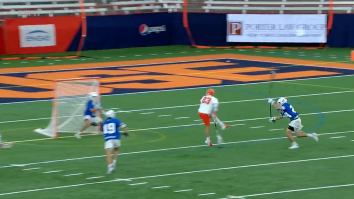 Syracuse’s Insane One-Handed, Between-The-Legs Lacrosse Goal Goes Viral For Being Straight Filth