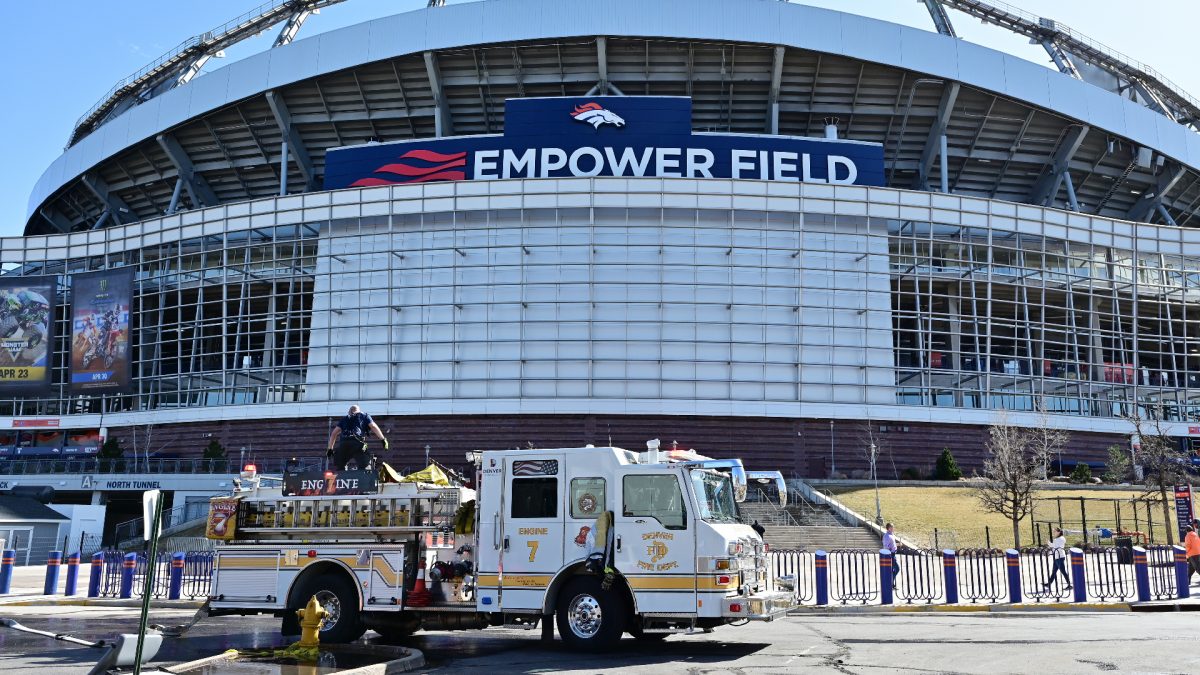 None injured in bizarre fire at Broncos' Mile High Stadium