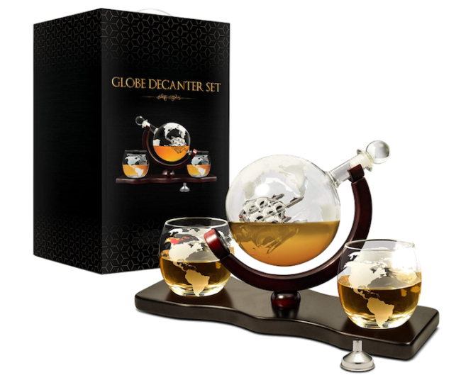 Globe Whiskey Decanter Set - daily deals