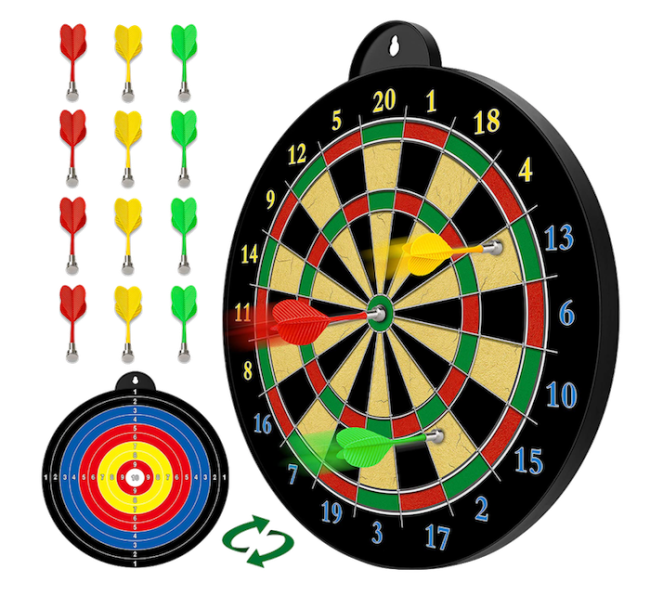 Magnetic Dart Board with 12 Magnetic Darts
