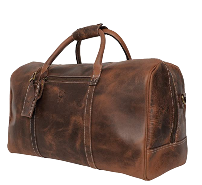 Rustic Town Handmade Leather Travel Duffel Bag - daily deals