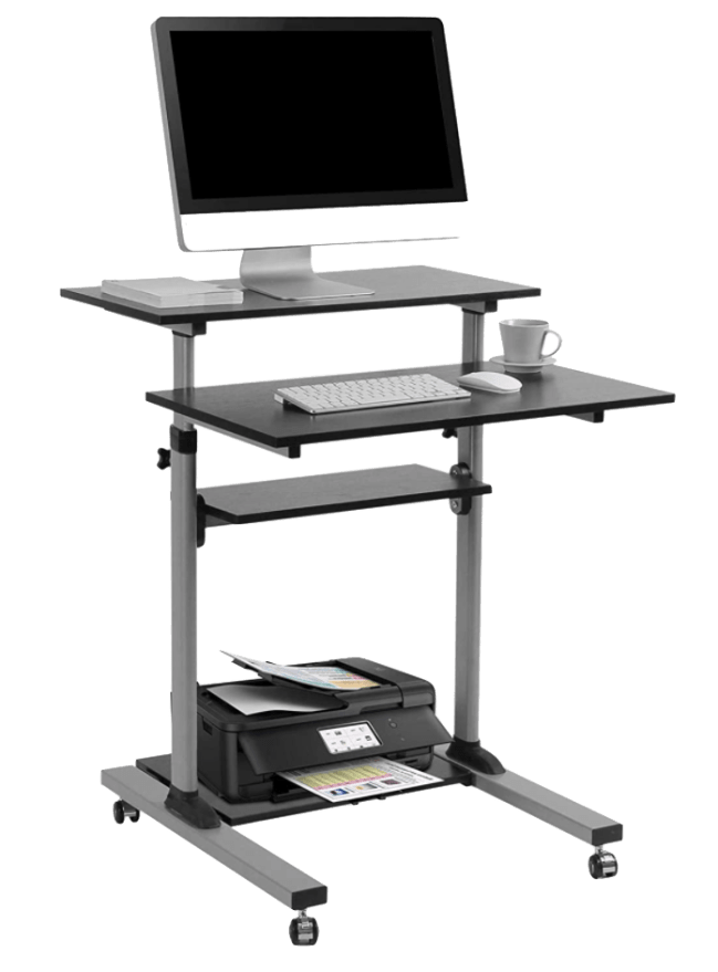 TechOrbits Rolling Standing or Sitting Mobile Desk - daily deals