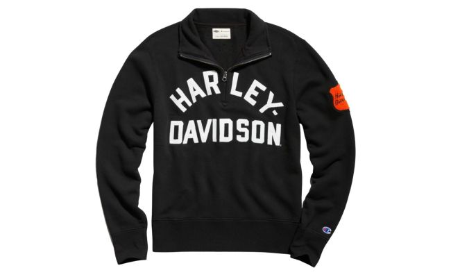 What To Wear With A Harley-Davidson x Champion By Todd Snyder Half Zip Sweatshirt