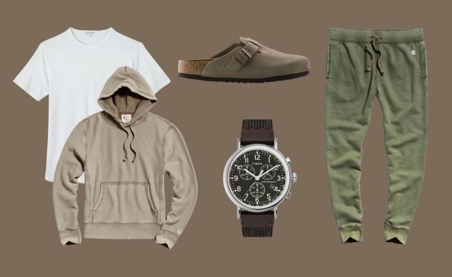 What To Wear With A Todd Snyder Sun-Faded Army Green Joggers