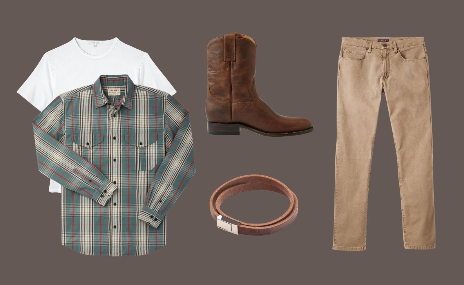 Tobacco Leather Roper Cowboy Boots