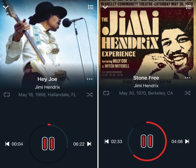 Jimi Hendrix Live nugs.net