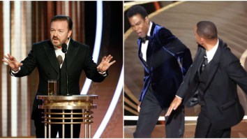 Famously Ruthless Award Show Host Ricky Gervais Hilariously Weighs In On The Will Smith Incident