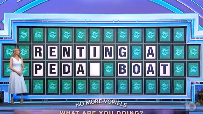 'Wheel Of Fortune' Contestants Whiff On Solving 'Renting A Pedal Boat'