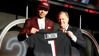 The Falcons War Room Couldn’t Have Looked Less Excited While Drafting Drake London Over A Tackle