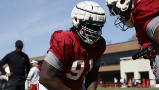 Alabama’s 342lb Freshman DT Looks Like A Beast After Losing 75 Pounds During His First Semester