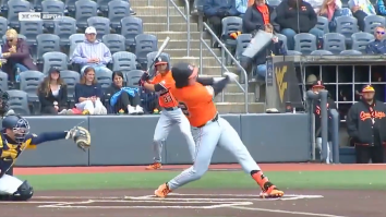 Beefy Oklahoma State Slugger Nails Moving Car In The Air After Bat-Flipping Massive Home Run (Video)