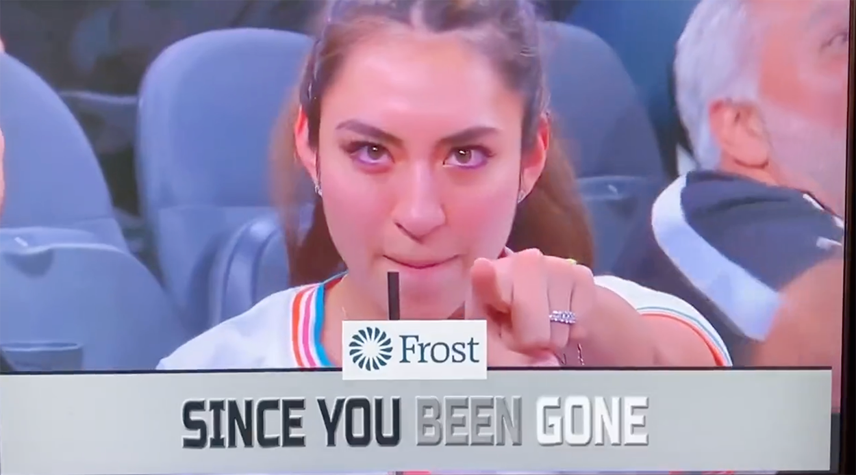 Spurs Fan Goes Viral For Epic Jumbotron Performance Of Kelly Clarkson