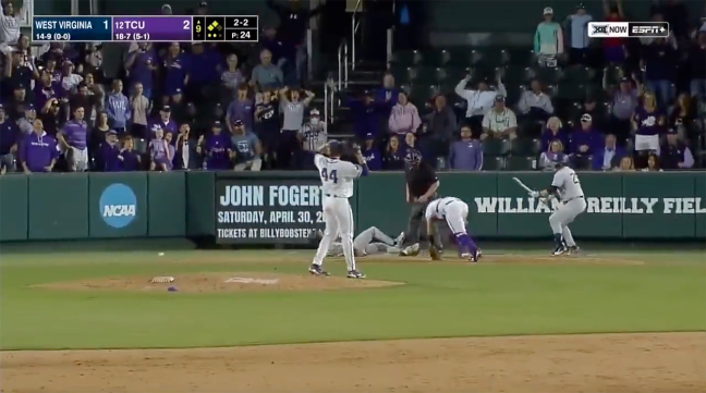 Things Get Chippy After WVU Beats TCU With Wild Double Steal Of Home