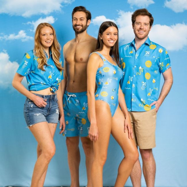 Highnoon Hawaiian Shirt + Swim - Tropical Bros