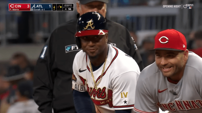 Micd Up Joey Votto Asks Ozzie Albies If He Should Get A Diamond Tooth