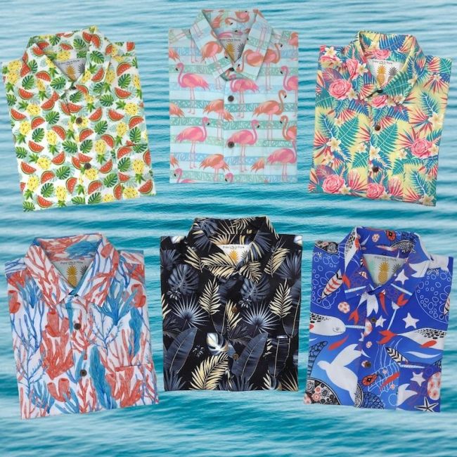 Tropical Bros Hawaiians Collage
