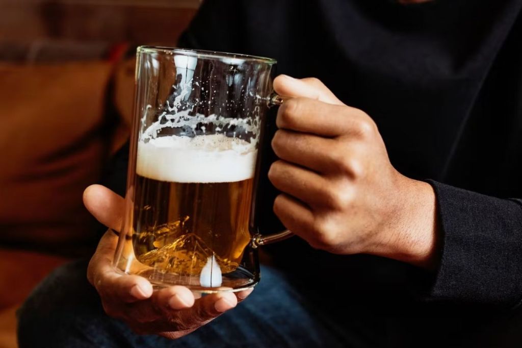 This Whiskey Peaks Double Wall Beer Stein Is A Man Cave Must-Have