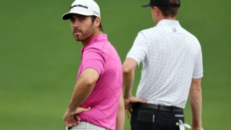 Matthew Wolff Tries To Putt His Ball Out Of A Bunker At The Masters, Fails Miserably