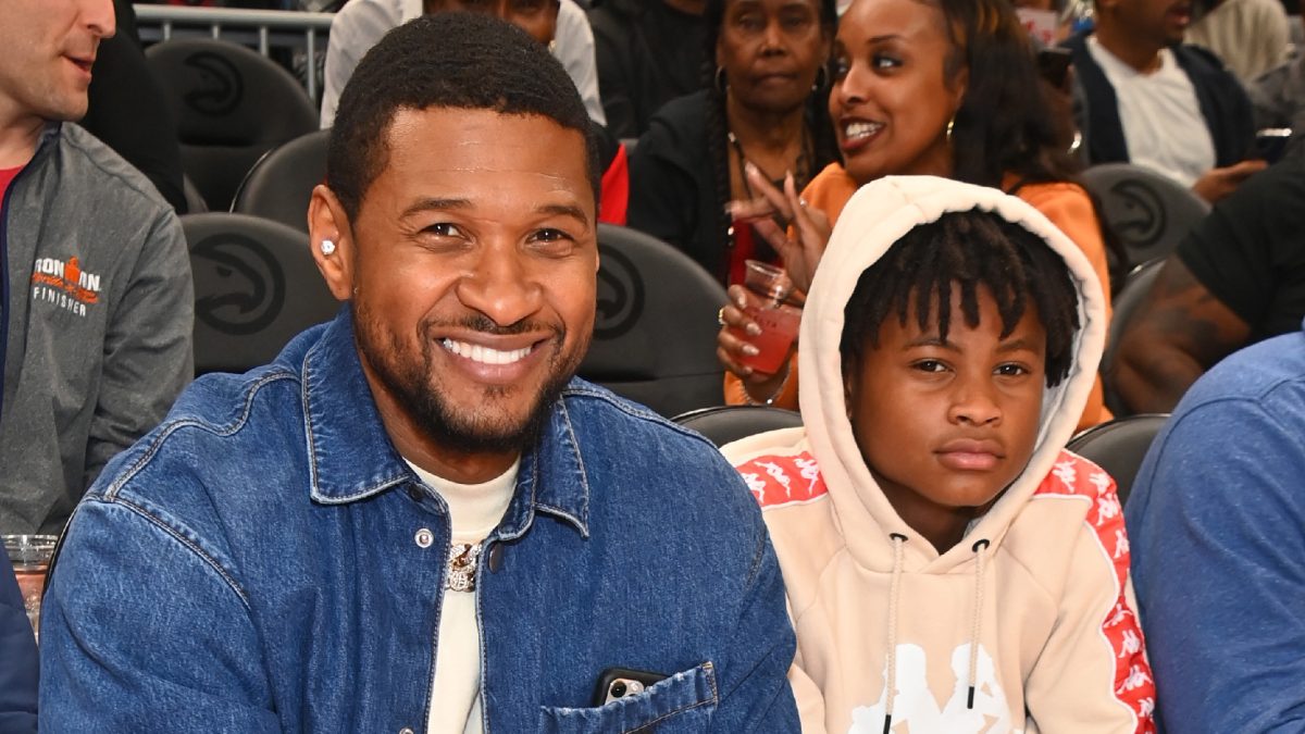 Usher And Ja Morant's Dad Sport Identical Outfits, Shades In