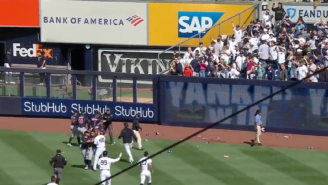 Yankees Fans Throw Beer Bottles  At Cleveland Guardians Outfielders After Myles Straw Confrontation