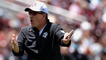 Extremely Sweaty Jimbo Fisher Gets Very Feisty With Reporter Over Nick Saban’s NIL Comments