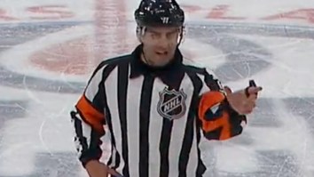 Wild Brawl Between Oilers And Flames Ends With Ref Issuing Hilarious Penalty Call