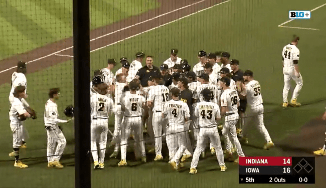 Iowa Beat Indiana 30-16 In One Of The Craziest College Baseball Games Ever