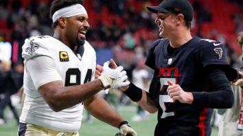 New Orleans Saints Defensive End Had A Hilarious Reaction To Matt Ryan Leaving The Division
