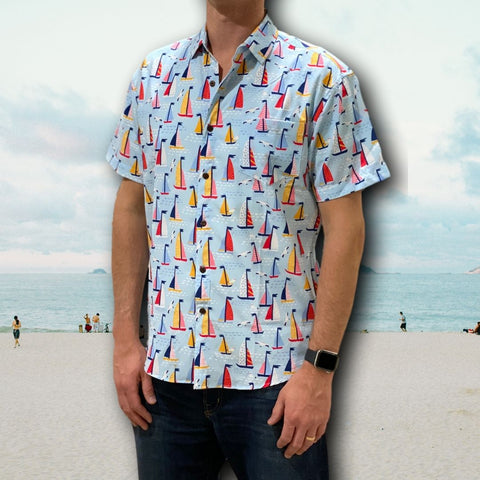 Tropical Bros - Super Stretch Sailin Away Hawaiian Shirt