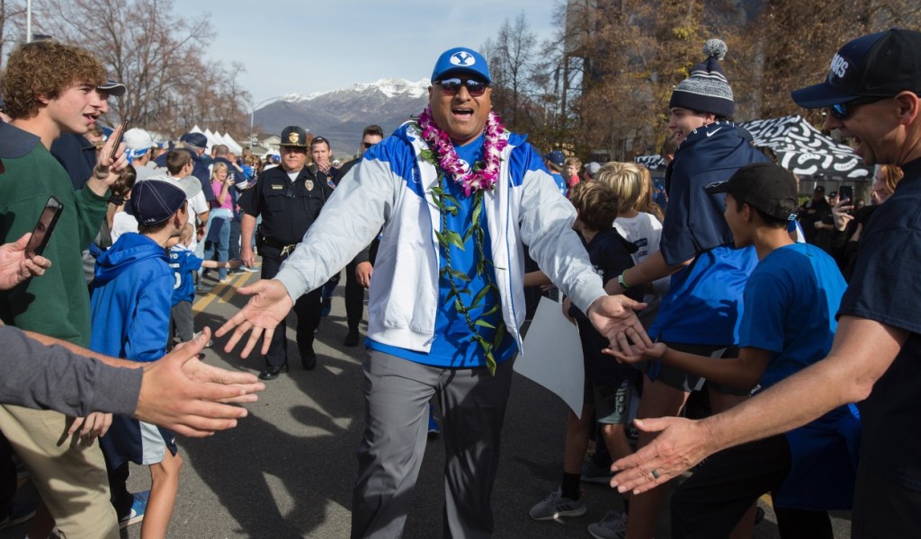 BYU Football Coach Kalani Sitake's Viral Dance Moves Are So Bad They'd Make Brian Kelly Jealous