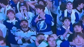 Only Lightning Fan In Toronto Pulls Hilarious Move After Tampa Caps Off OT Comeback