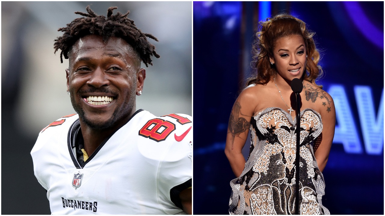 Keyshia Cole tattoos Antonio Browns AB initials on her back