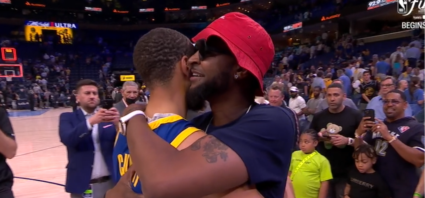 NBA Fans React To Ja Morant's Dad Hugging Steph Curry Immediately After