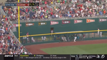 College Baseball Player Nearly Nailed In Head By Home Run After Hilariously-Timed Bullpen Entrance (Video)