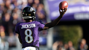 First Look At Lamar Jackson Throwing Picture-Perfect Spiral To Rashod Bateman Is A Thing Of Beauty
