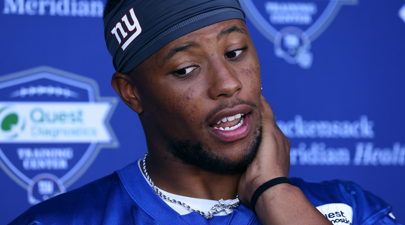 Saquon Barkley Looks Like An Absolute Unit Who Can’t Be Tackled As He Takes On New Role With Giants