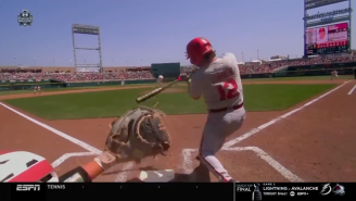 Crazy POV Video Shows Arkansas Batter Completely Shatter ‘Ump Cam’ At College World Series