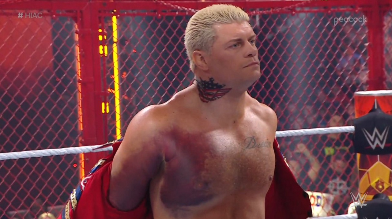 Cody Rhodes Wrestled With A Nasty-Looking Torn Pectoral Injury At WWE's ' Hell In A Cell' - BroBible