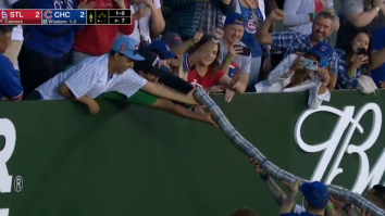 Cubs Fans Respond To Buzzkill Usher Wrecking Giant Cup Pyramid With Epic Multi-Deck Beer Cup Snake