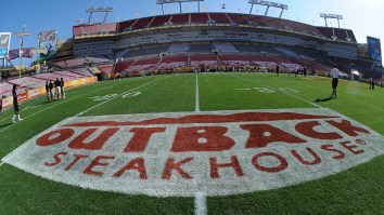 College Football Fans Pay Their Respects Following The Death Of The Outback Bowl