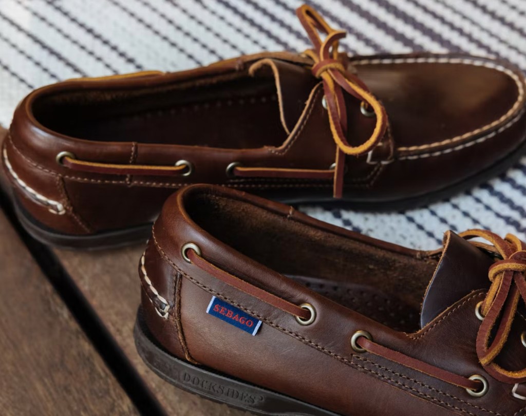 Pick Up These Leather Sebago Boat Shoes For Father's Day