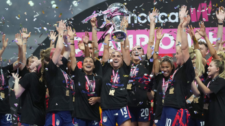 Alex Morgan Finds Out How Many Margaritas Fit In CONCACAF Trophy After Inspiration From Cam Smith