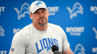 Dan Campbell Gave The Most Dan Campbell Reaction To Rogue Phone Alarm On Day 1 Of Lions Camp (Video)