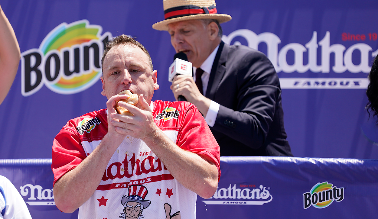 Joey Chestnut Wrecks Hot Dog Contest Protester With Vicious Takedown