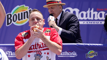 Wild Video Shows Joey Chestnut OBLITERATE Protester With Vicious Takedown During Hot Dog Eating Contest